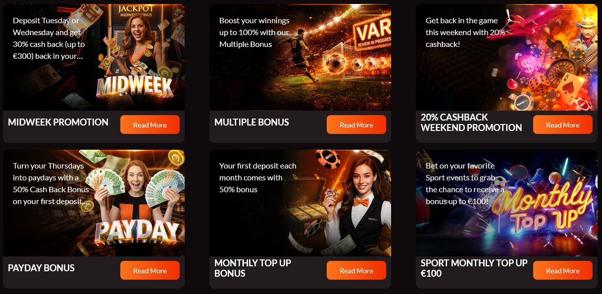 Betting Bonuses Maxibet